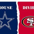 Dallas Cowboys vs San Francisco 49ers 2 Divided Flag