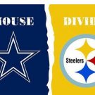 Dallas Cowboys vs Pittsburgh Steelers Divided Flag