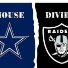Dallas Cowboys vs Oakland Raiders Divided Flag