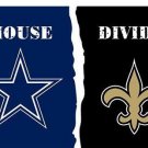 Dallas Cowboys vs New Orleans Saints Divided Flag