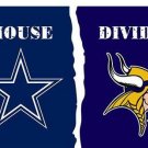 Dallas Cowboys vs Minnesota Vikings Divided Flag