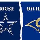 Dallas Cowboys vs Los Angeles Rams Divided Flag