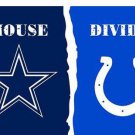 Dallas Cowboys vs Indianapolis Colts Divided Flag
