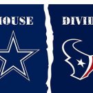 Dallas Cowboys vs Houston Texans Divided Flag