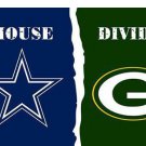 Dallas Cowboys vs Green Bay Packers Divided Flag