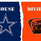 Dallas Cowboys vs Cleveland Browns Divided Flag