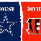 Dallas Cowboys vs Cincinnati Bengals Divided Flag