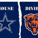 Dallas Cowboys vs Chicago Bears Divided Flag