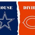 Dallas Cowboys vs Chicago Bears 2 Divided Flag