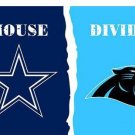 Dallas Cowboys vs Carolina Panthers Divided Flag