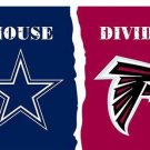 Dallas Cowboys vs Atlanta Falcons Divided Flag