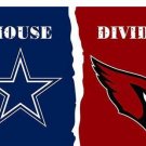 Dallas Cowboys vs Arizona Cardinals Divided Flag