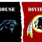 Carolina Panthers vs Washington Redskins Divided Flag