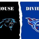 Carolina Panthers vs Tennessee Titans Divided Flag
