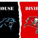 Carolina Panthers vs Tampa Bay Buccaneers Divided Flag
