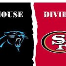Carolina Panthers vs San Francisco 49ers 2 Divided Flag