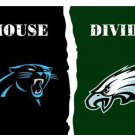 Carolina Panthers vs Philadelphia Eagles Divided Flag