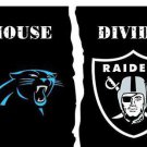 Carolina Panthers vs Oakland Raiders Divided Flag