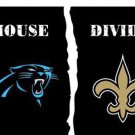 Carolina Panthers vs New Orleans Saints Divided Flag