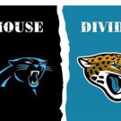 Carolina Panthers vs Jacksonville Jaguars Divided Flag