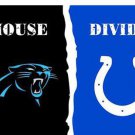 Carolina Panthers vs Indianapolis Colts Divided Flag