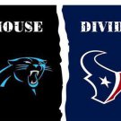 Carolina Panthers vs Houston Texans Divided Flag