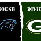 Carolina Panthers vs Green Bay Packers Divided Flag