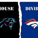 Carolina Panthers vs Denver Broncos Divided Flag