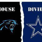 Carolina Panthers vs Dallas Cowboys Divided Flag