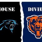 Carolina Panthers vs Chicago Bears Divided Flag