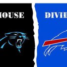 Carolina Panthers vs Buffalo Bills Divided Flag
