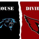 Carolina Panthers vs Arizona Cardinals Divided Flag