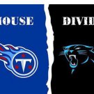 Carolina Panthers vs Tennessee Titans Divided Flag