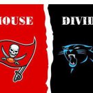 Carolina Panthers vs Tampa Bay Buccaneers Divided Flag