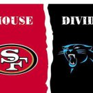 Carolina Panthers vs San Francisco 49ers 2 Divided Flag