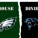 Carolina Panthers vs Philadelphia Eagles Divided Flag