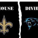 Carolina Panthers vs New Orleans Saints Divided Flag