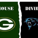 Carolina Panthers vs Green Bay Packers Divided Flag