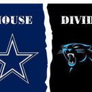 Carolina Panthers vs Dallas Cowboys Divided Flag