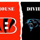 Carolina Panthers vs Cincinnati Bengals Divided Flag
