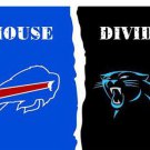 Carolina Panthers vs Buffalo Bills Divided Flag