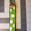 Lime Green with White Dots Key Fob