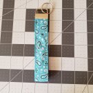 Light Blue Paisley Key Fob