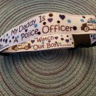 1" Daddy Police Officer Dog Collar