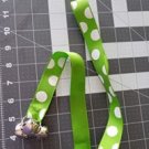 Lime Green with White Dots Hanging Door Bells / Potty Training Bells