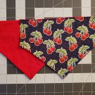 Cherry / Red Medium Reversible Slip on Collar Bandana - Medium