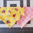 Ladybug / Pink Pattern Reversible Slip on Collar Bandana - Medium