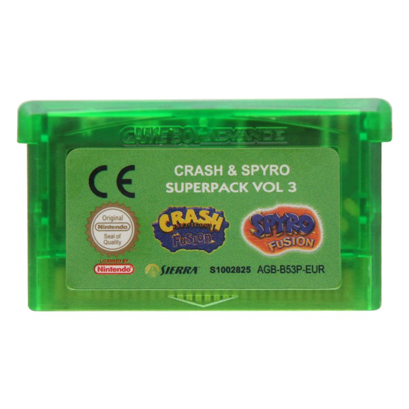 2 Games in 1-Crash and Spyro Superpack 3 Gameboy Advance Cartridge Card EUR Version