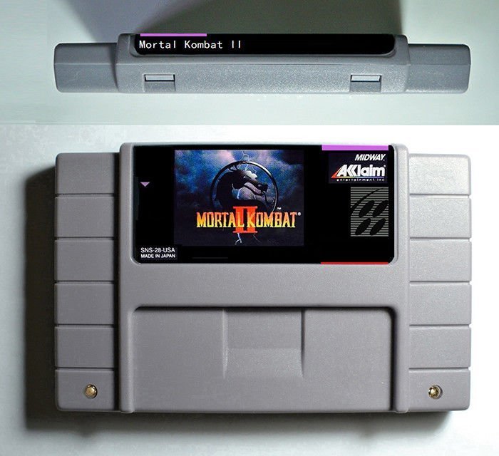 Mortal Kombat 2 Super Nintendo SNES NTSC Cartridge Card US Version English