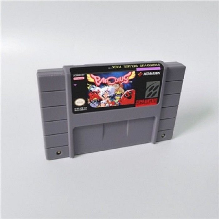 Parodius Deluxe Pack Super Nintendo SNES NTSC Cartridge Card US Version English
